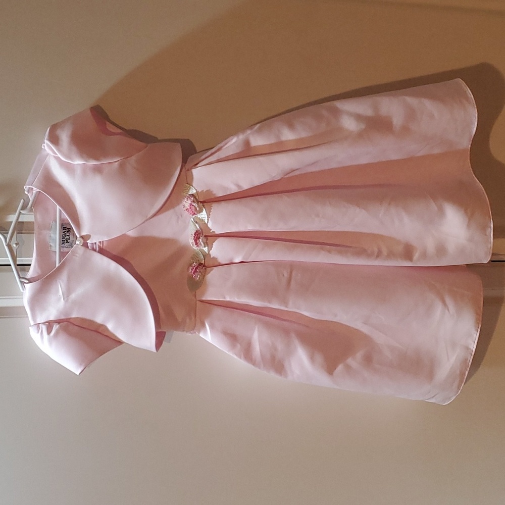 Sugar‎ Plum Girls Pink Satiny Party Dress with Matching Bolero Jacket Size 5 - Picture 8 of 11